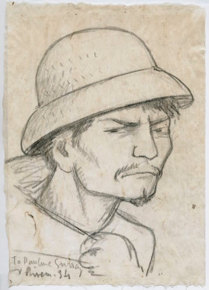 Diego Rivera, Sketch of a Worker, 1934