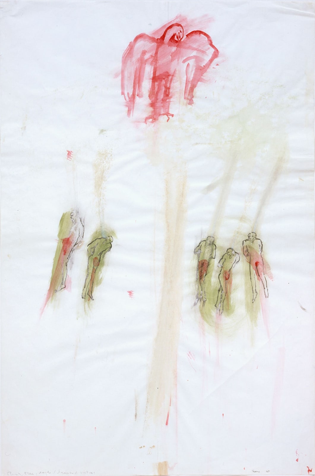 Nancy Spero, Bomb, Tree, Eagle, Lynched Victims, 1967