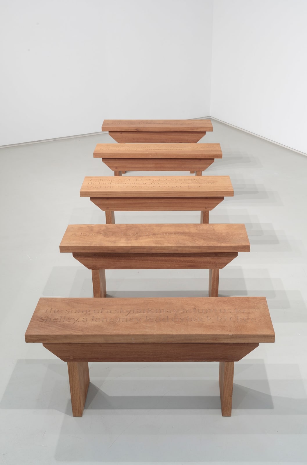 Ian Hamilton Finlay, Five Benches for a Lane, 1998