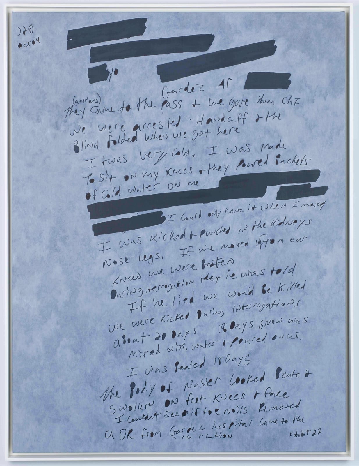 Jenny Holzer, cold water, 2013