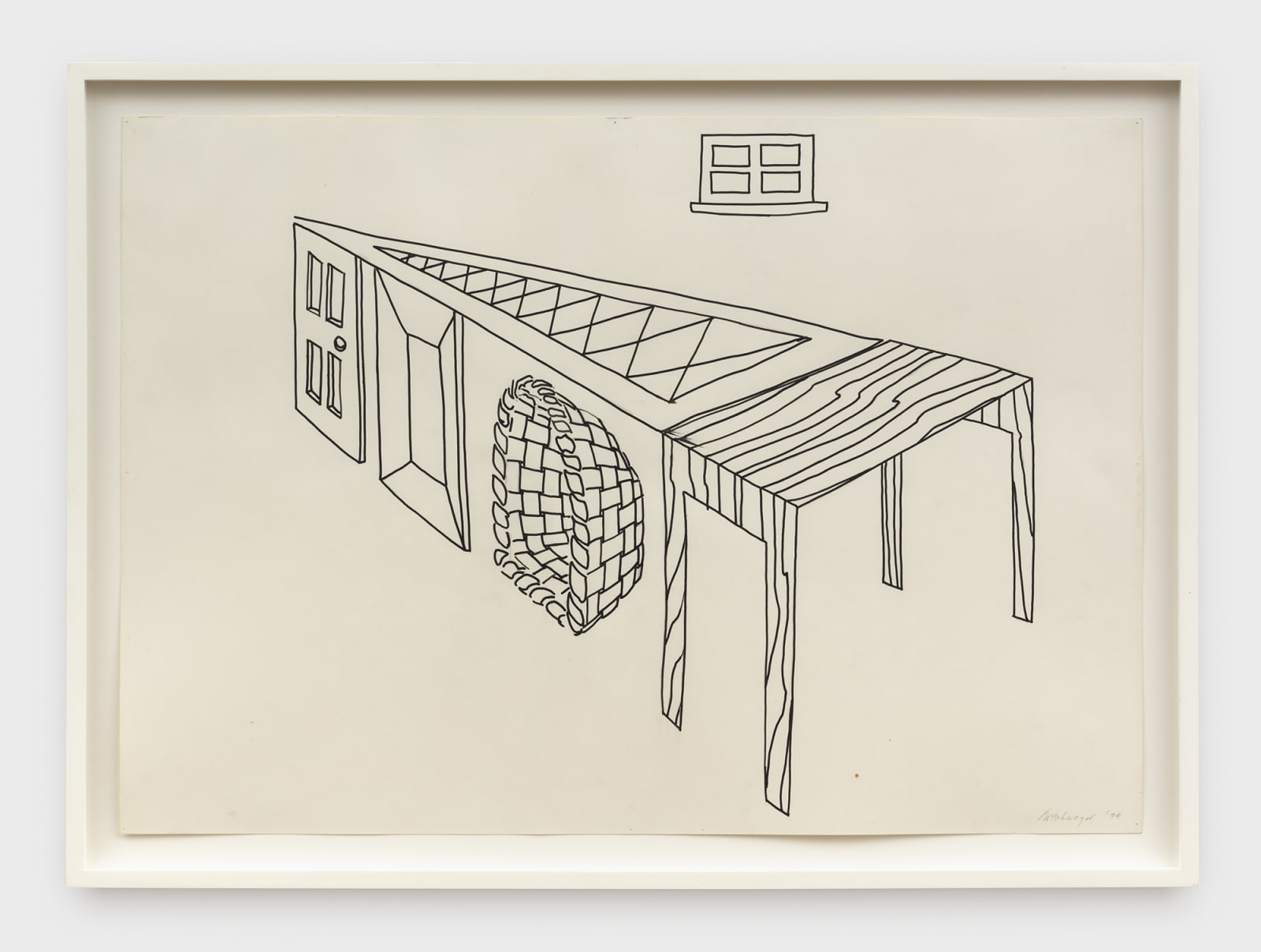 Richard Artschwager, Door, Window, Table, Basket, Mirror, Rug, 1974
