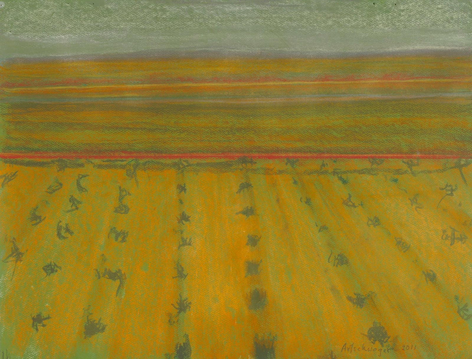 Richard Artschwager, Golden Landscape, 2011