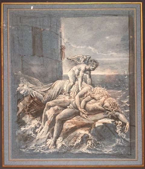 Anne-Louis Girodet, Héro et Léandre, c. 1800