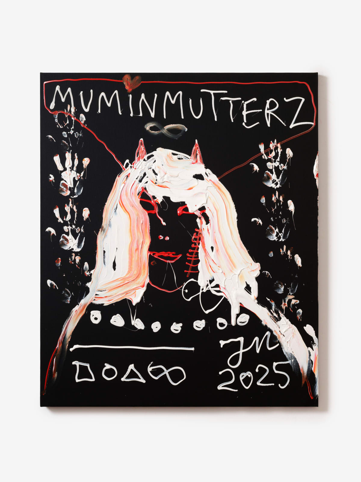 Jonathan Meese, DR. TOTALST-GESAMTKUNSTWERK “ERZLUMPI’S SAALMUTTERNS (KOSMOS-UHR)!, 2025