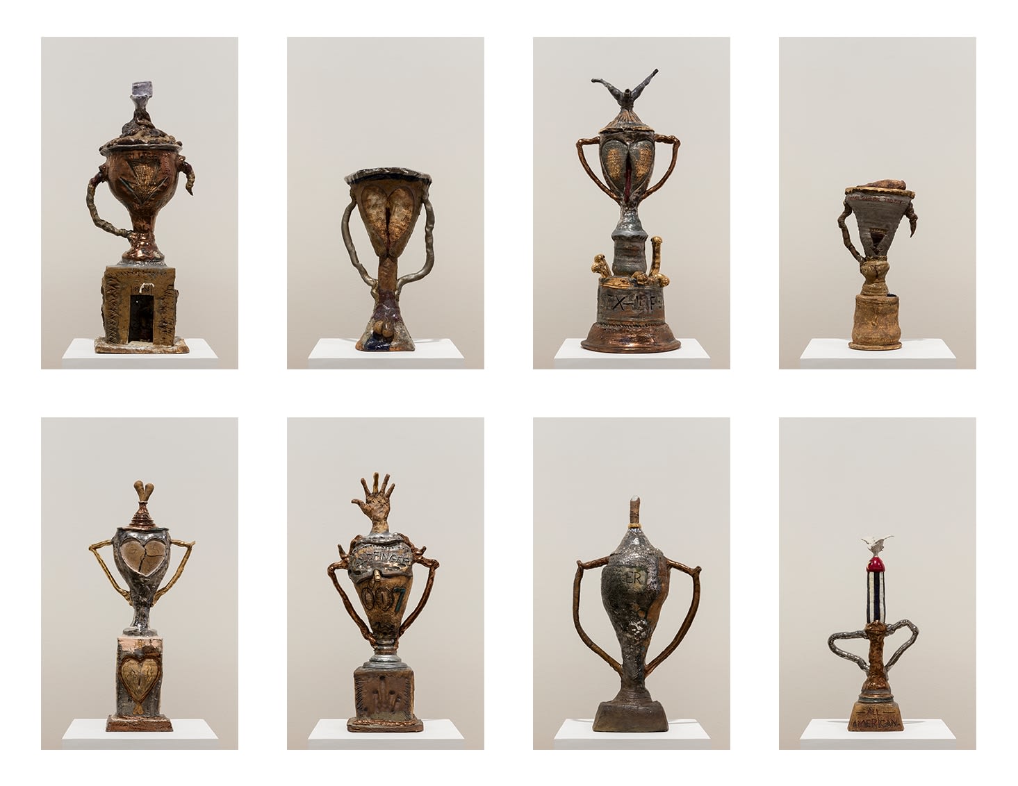 Robert Arneson, 8 Trophies, 1964-65
