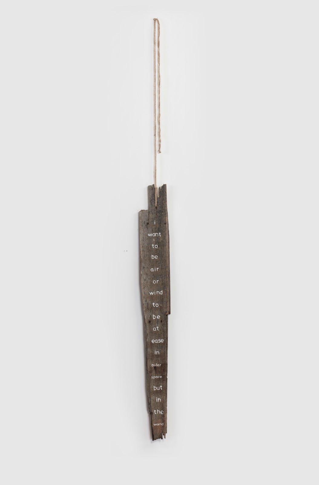 Ugo Rondinone, lines out to silence (i want to be air or wind to be at ease in outer space but in the world), 2011