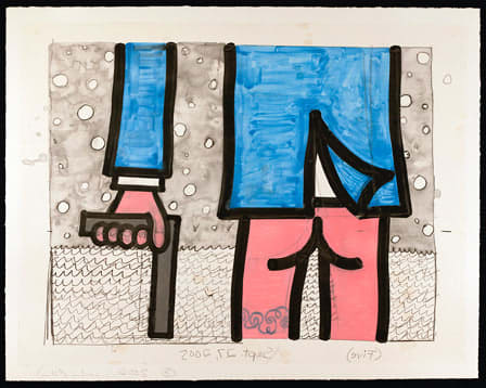 Carroll Dunham, Untitled (Sept. 27, 2005) (Five), 2005