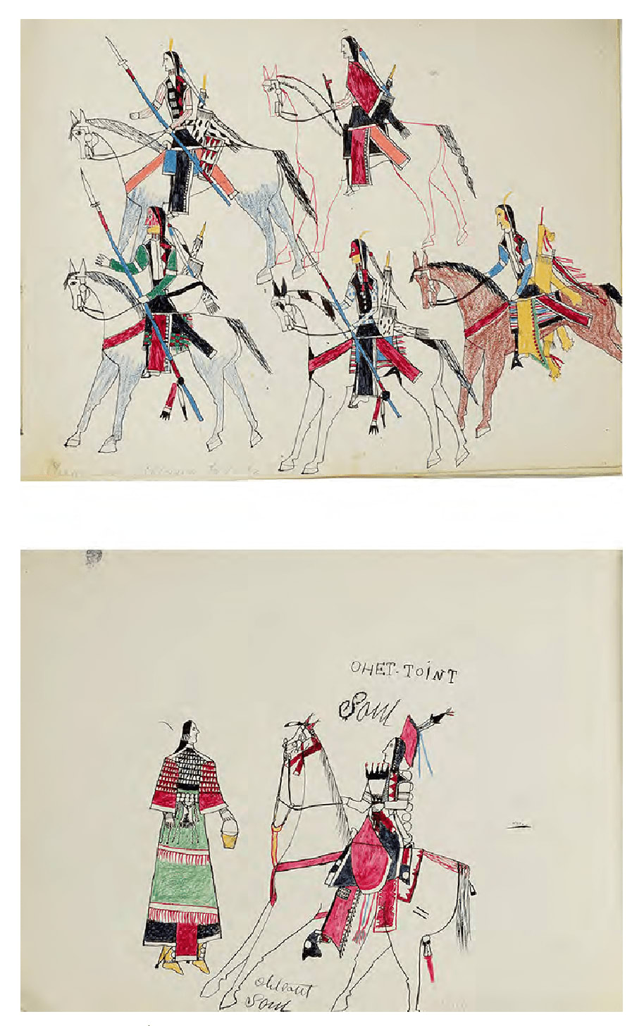 Nokkoist (Bear's Heart) and Ohettoint, Cheyennes making friends (recto); Ohettoint and Wife (verso), ca. 1876