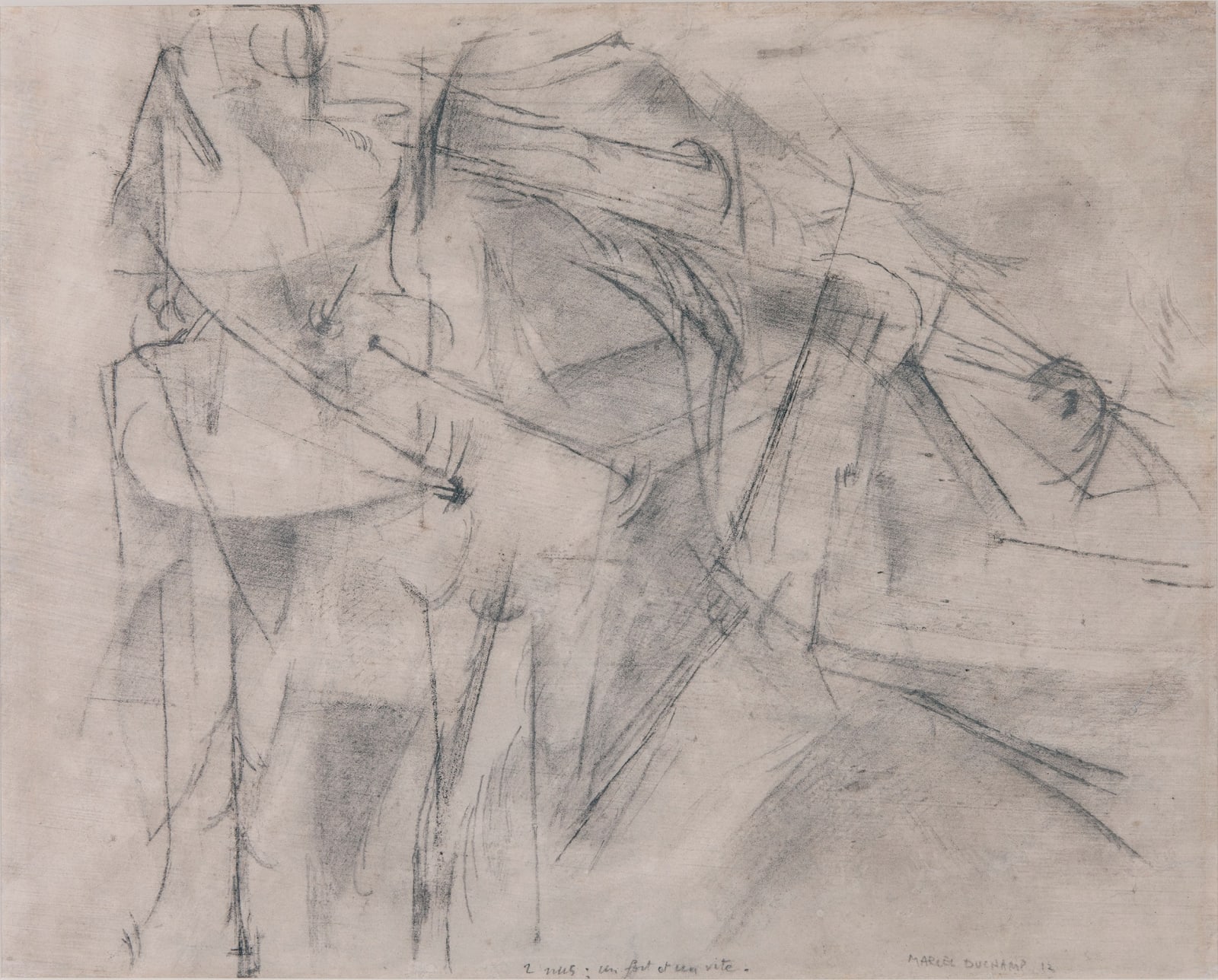 Marcel Duchamp, 2 nus: un fort et un vite, 1912