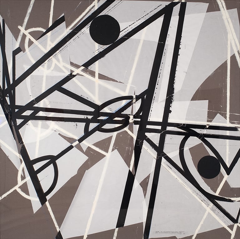 Barry Le Va, Diagram for Two Separate Installations Combined into One Installation: Combined in Two Perspectives #9, 1981