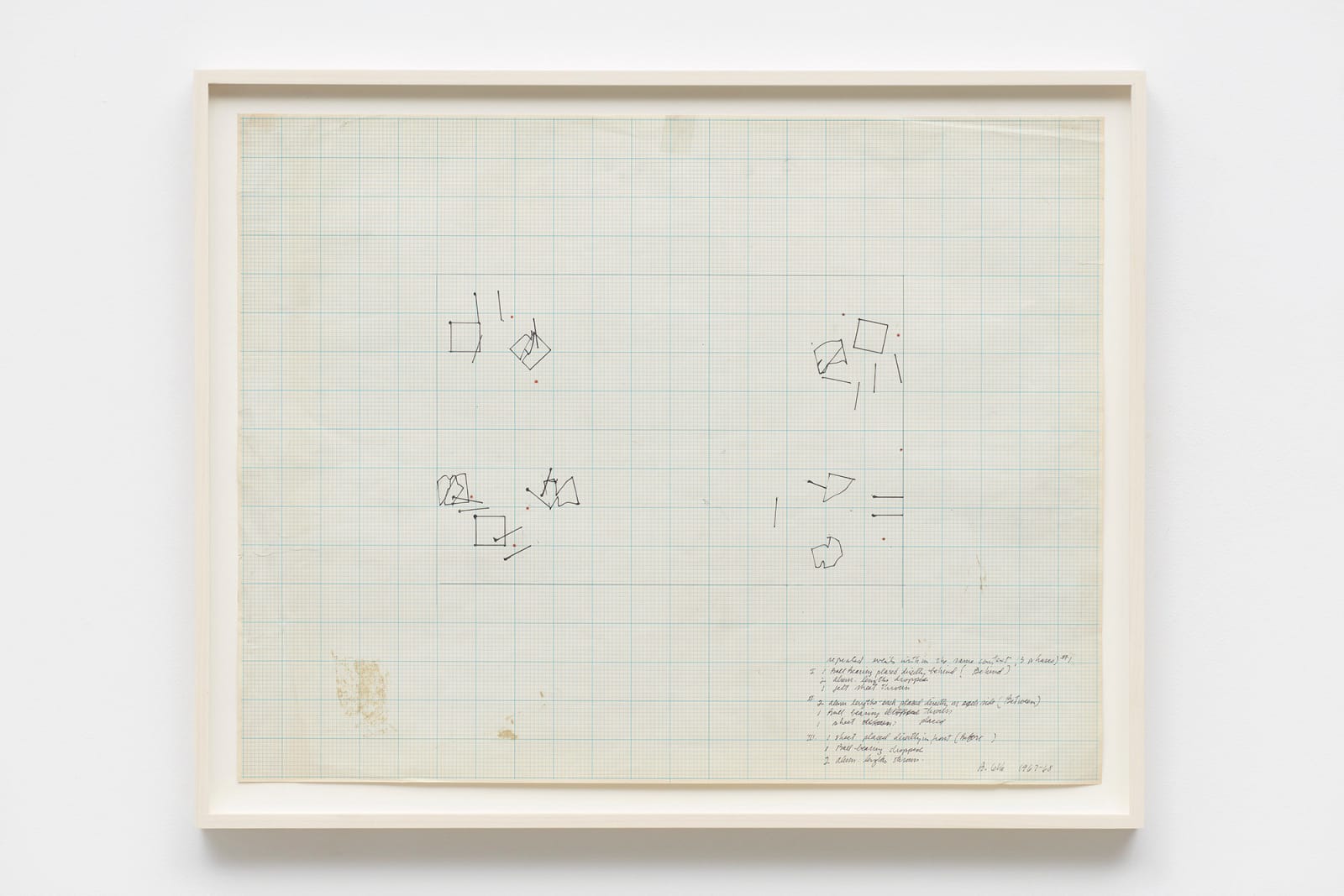 Barry Le Va, Repeated Events Within the Same Context (3 Phases) #1, 1967-68