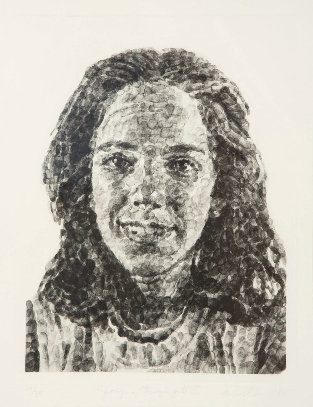 Chuck Close, Georgia / Fingerprint II, 1985