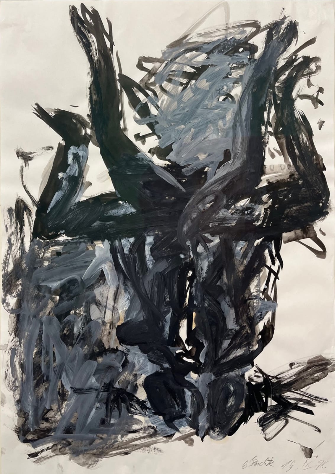 Georg Baselitz, Untitled (Ante Elke) (Nude Portrait of Elke Baselitz), 1976