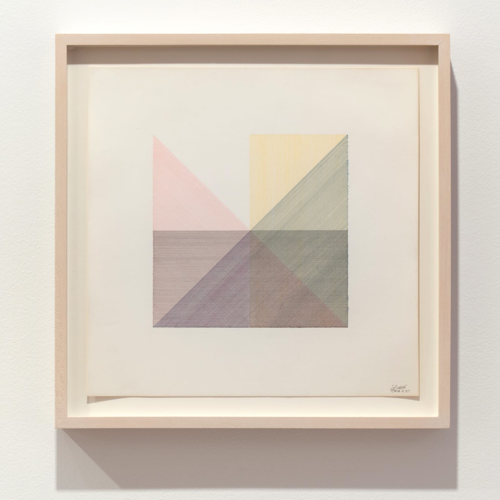 Sol LeWitt, Four Color Drawing with Each Color in a Half Square, 1971