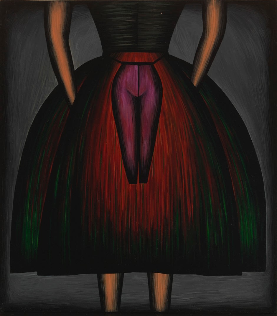Christina Ramberg, Untitled (torso with pants), ca. 1982