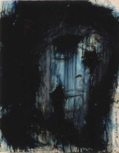 Arnulf Rainer, Untitled (Blue self-portrait), 1971