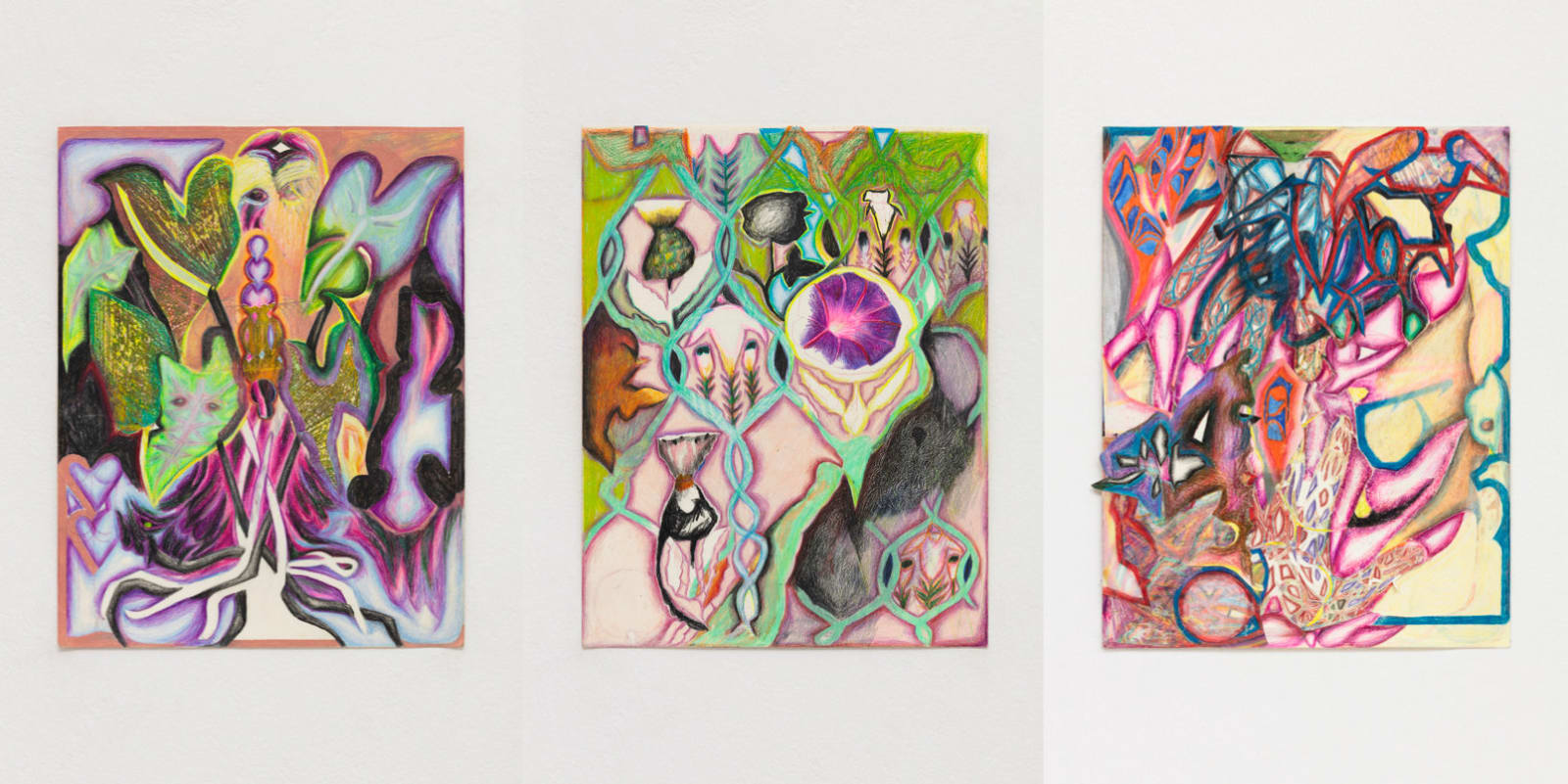 Kerstin Brätsch, PARA PSYCHIC_Electro Throb; _Without striving (to the contrary), the low place which all men dislike; _Phantom Limb, 2020-2021