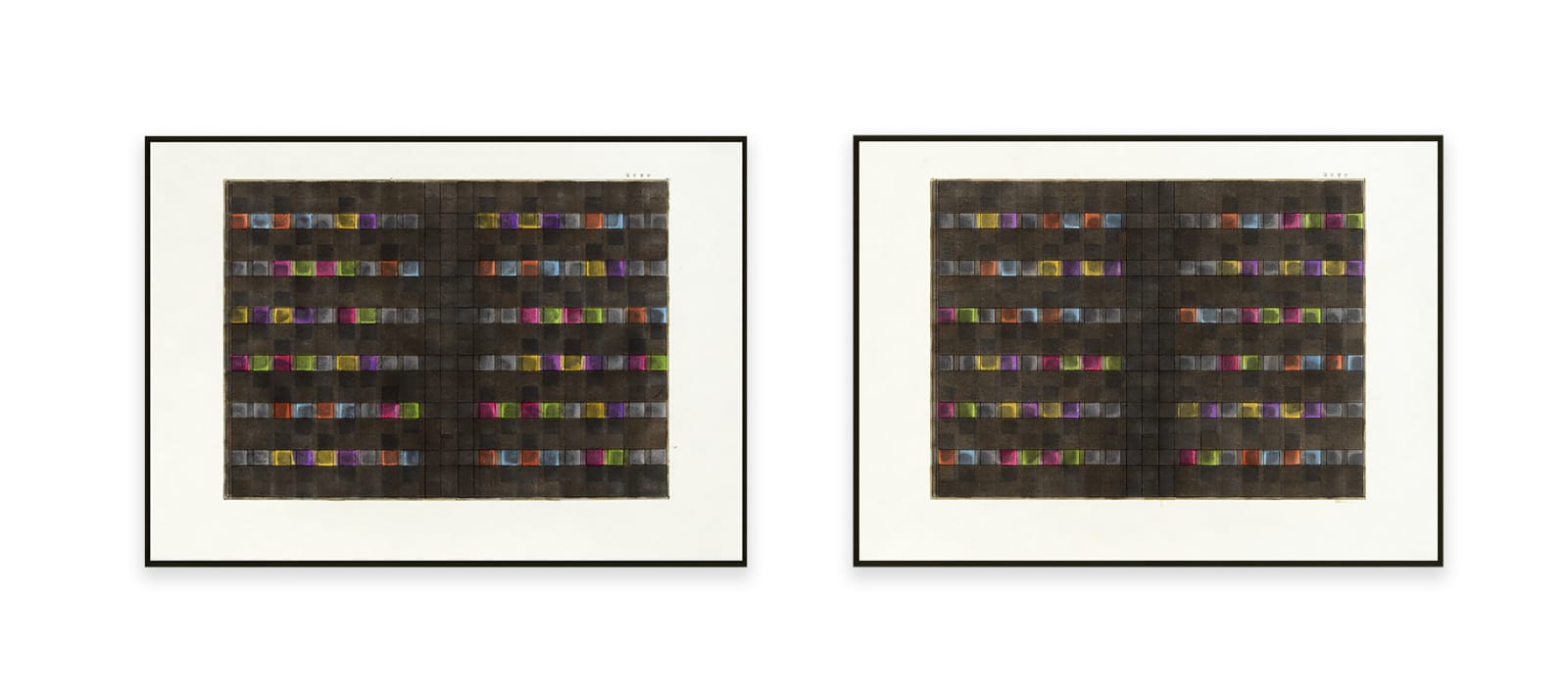 Julia Fish, Study 1, for Eclipse'd : Score for Threshold/s : SouthEast - Two with North [ four hands in dark days, spectra : orange + blue ], 2024