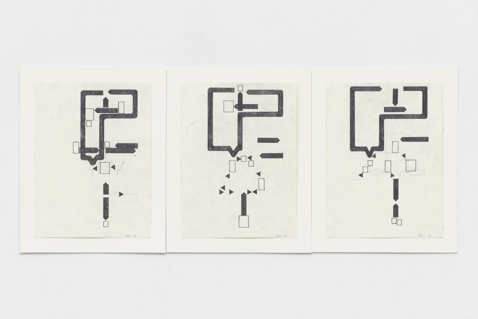 Barry Le Va, Untitled (hotel room triptych), 2002