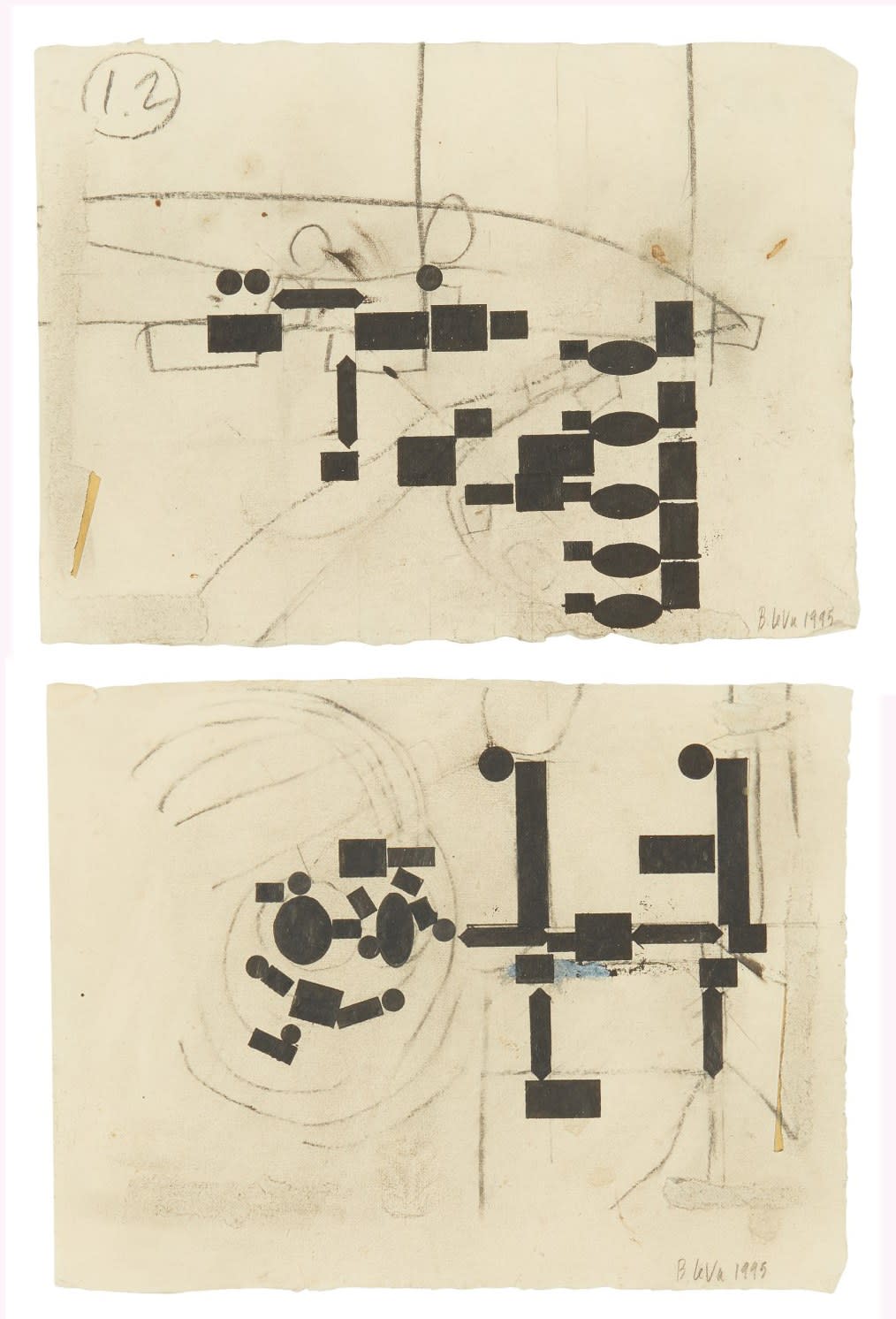 Barry Le Va, Studies for Sculptural Series: Identified, Classified, Catalogued, 1995