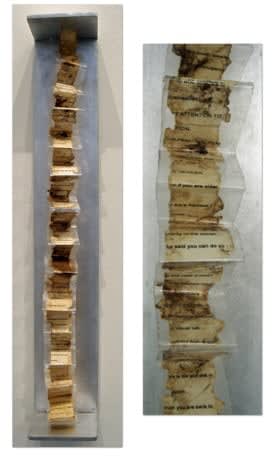 Carolee Schneemann, Scroll Box - The CaveOriginal scroll from group event at Widow Jane Cave in Rosendale, NY, 1995