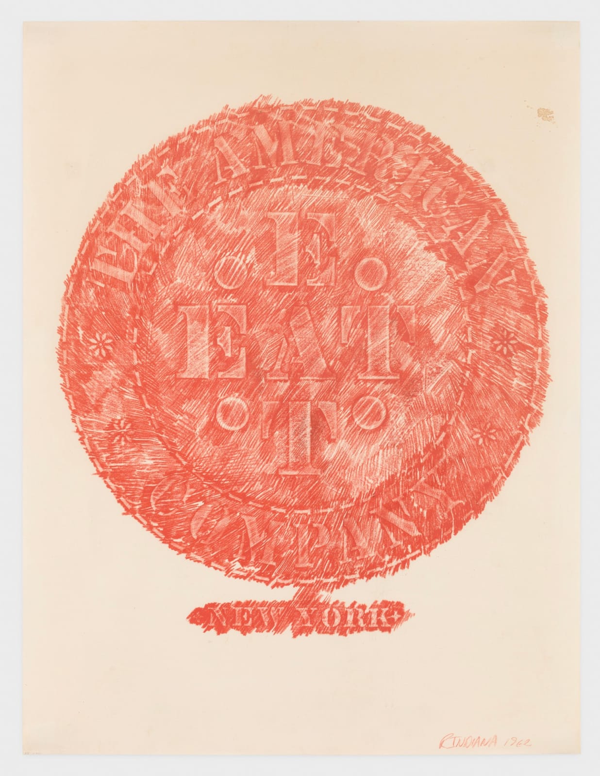 Robert Indiana, The American Eat: New York, 1962