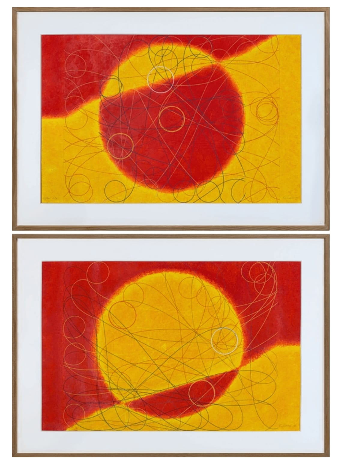 Dorothea Rockburne, (i) Northern Sky; (ii) Southern Sky, 1992