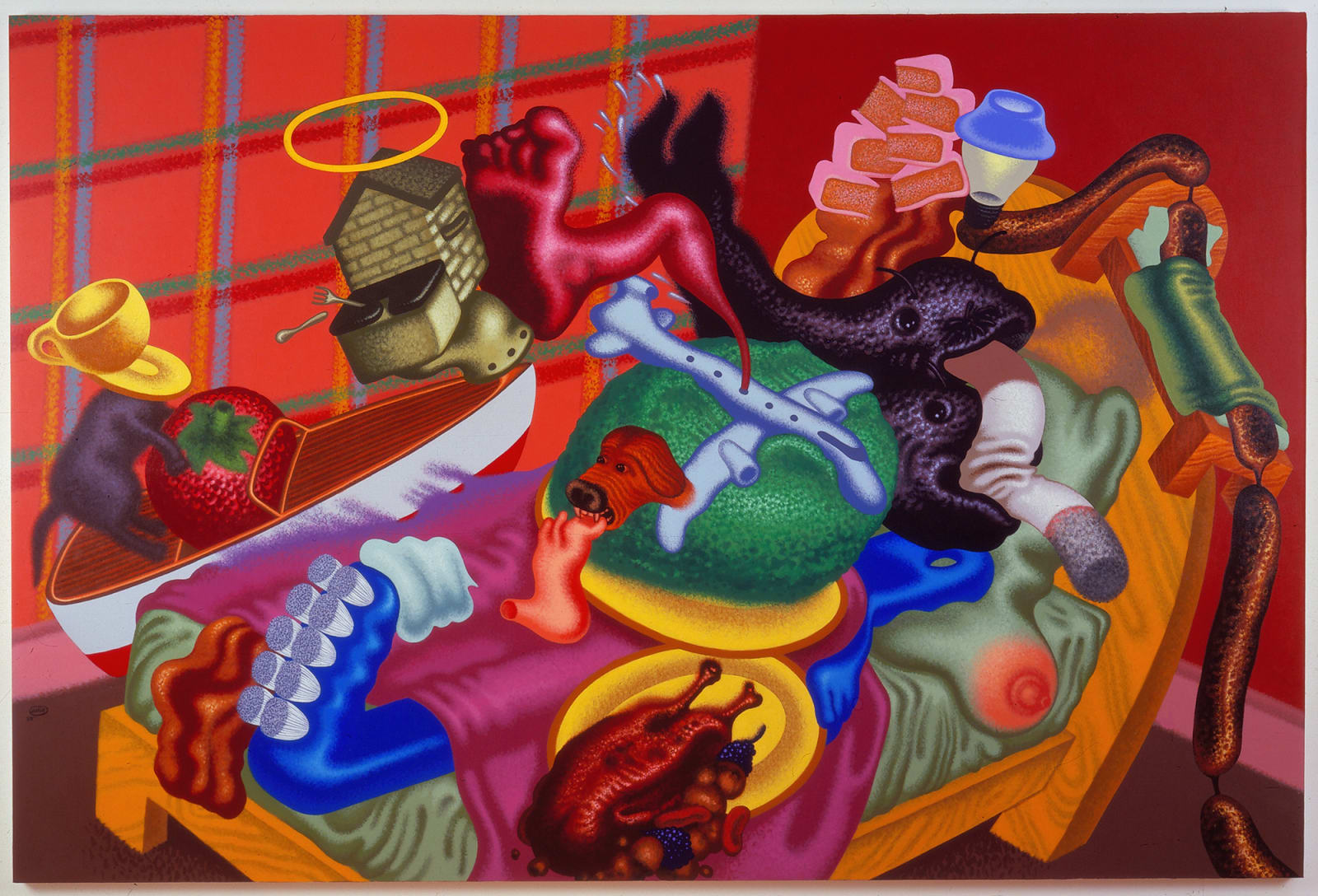 Peter Saul, Still Life in the Bedroom, 2005