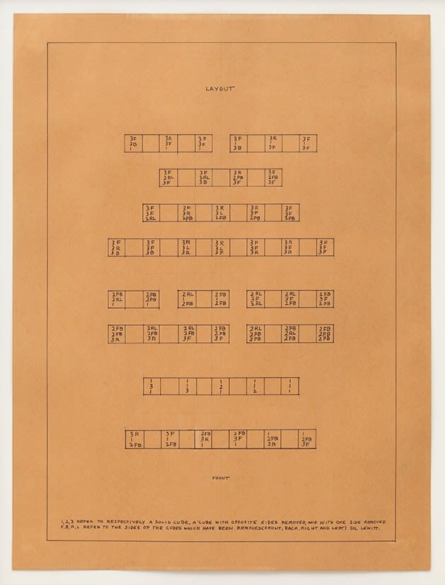 Sol LeWitt, Solid Cube with Opposite Sides Removed, 1971
