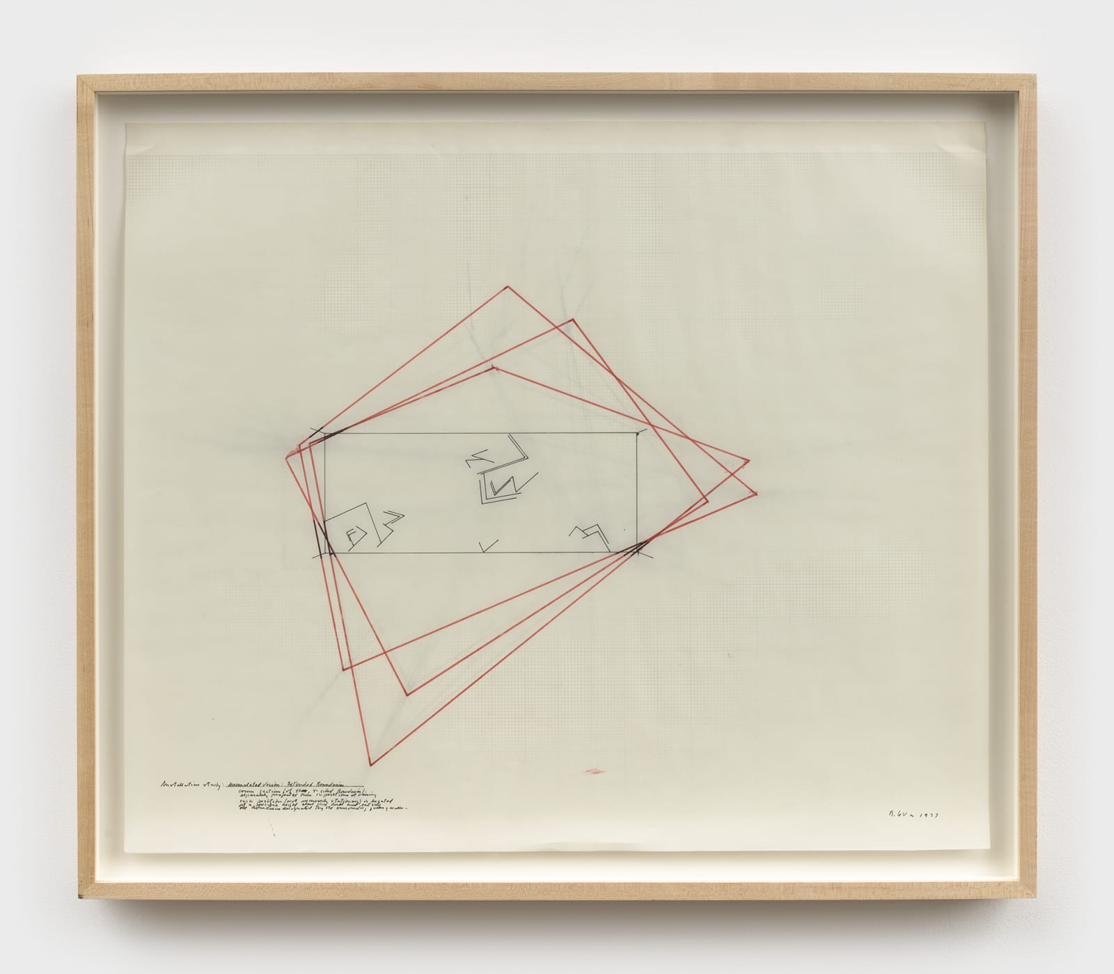 Barry Le Va, Installation Study: Accumulated Vision: Extended Boundaries, 1977