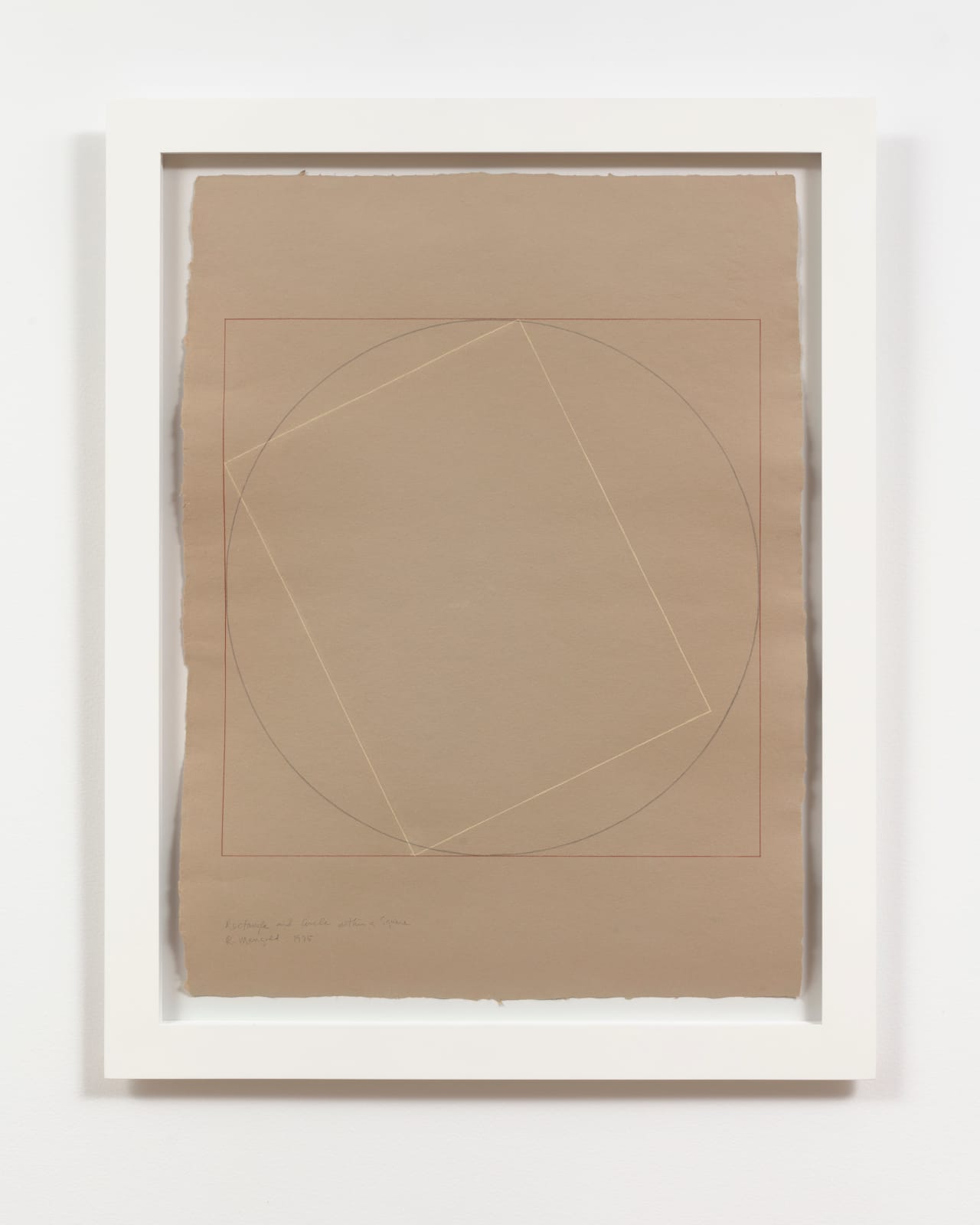 Robert Mangold, Rectangle and Circle within a Square, 1975