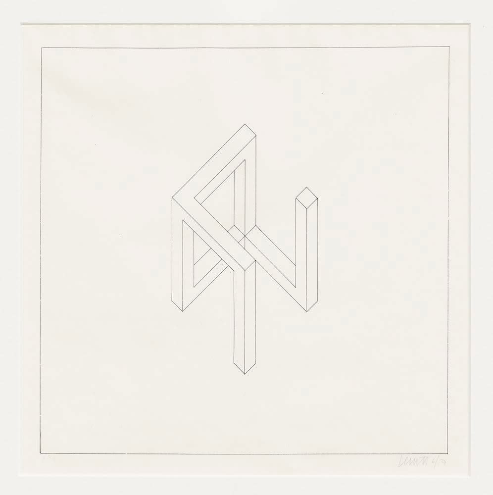 Sol LeWitt, Incomplete Open Cube (8/23), 1974