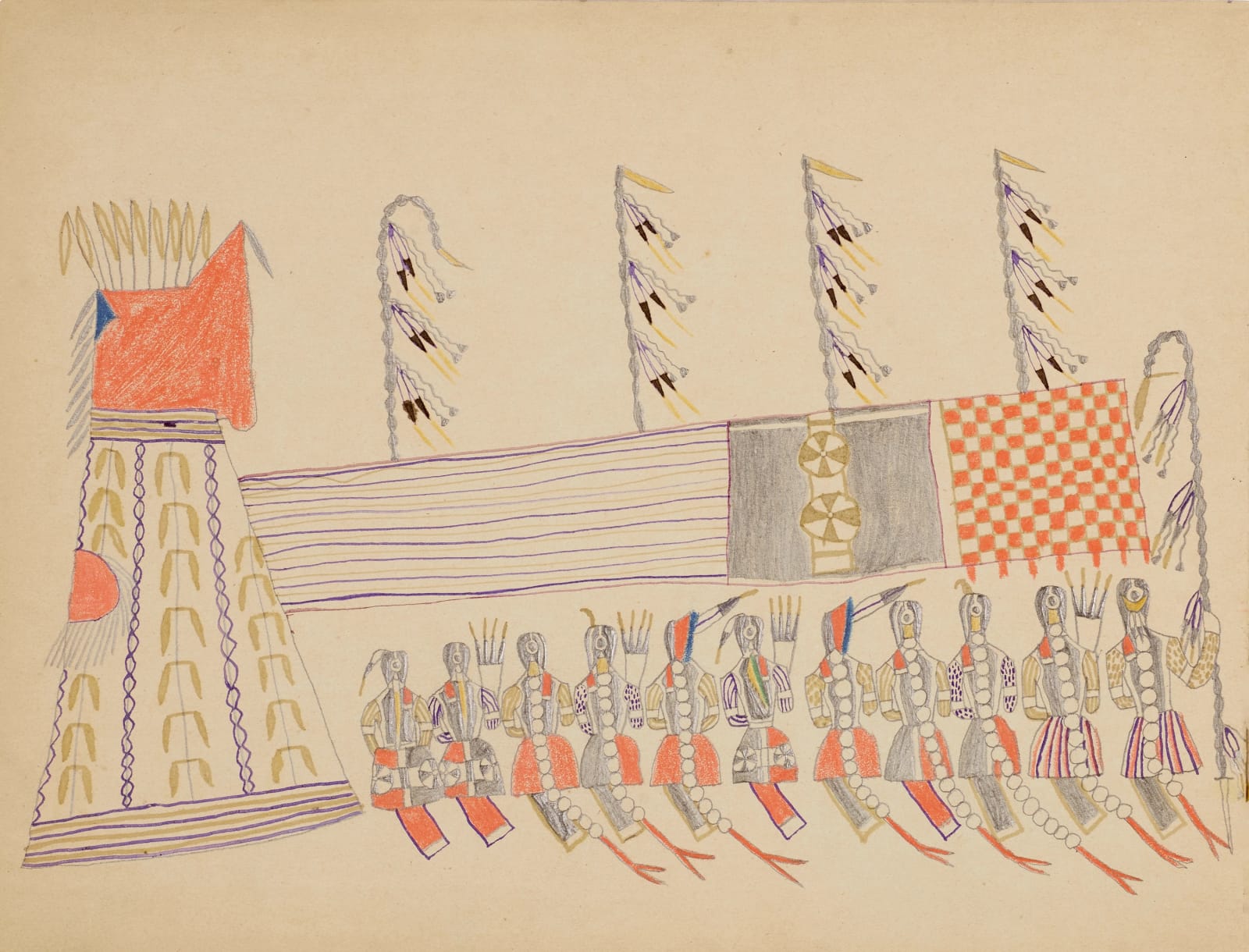 Nokkoist (Bear's Heart), Cheyenne Society Gathering, ca. 1876