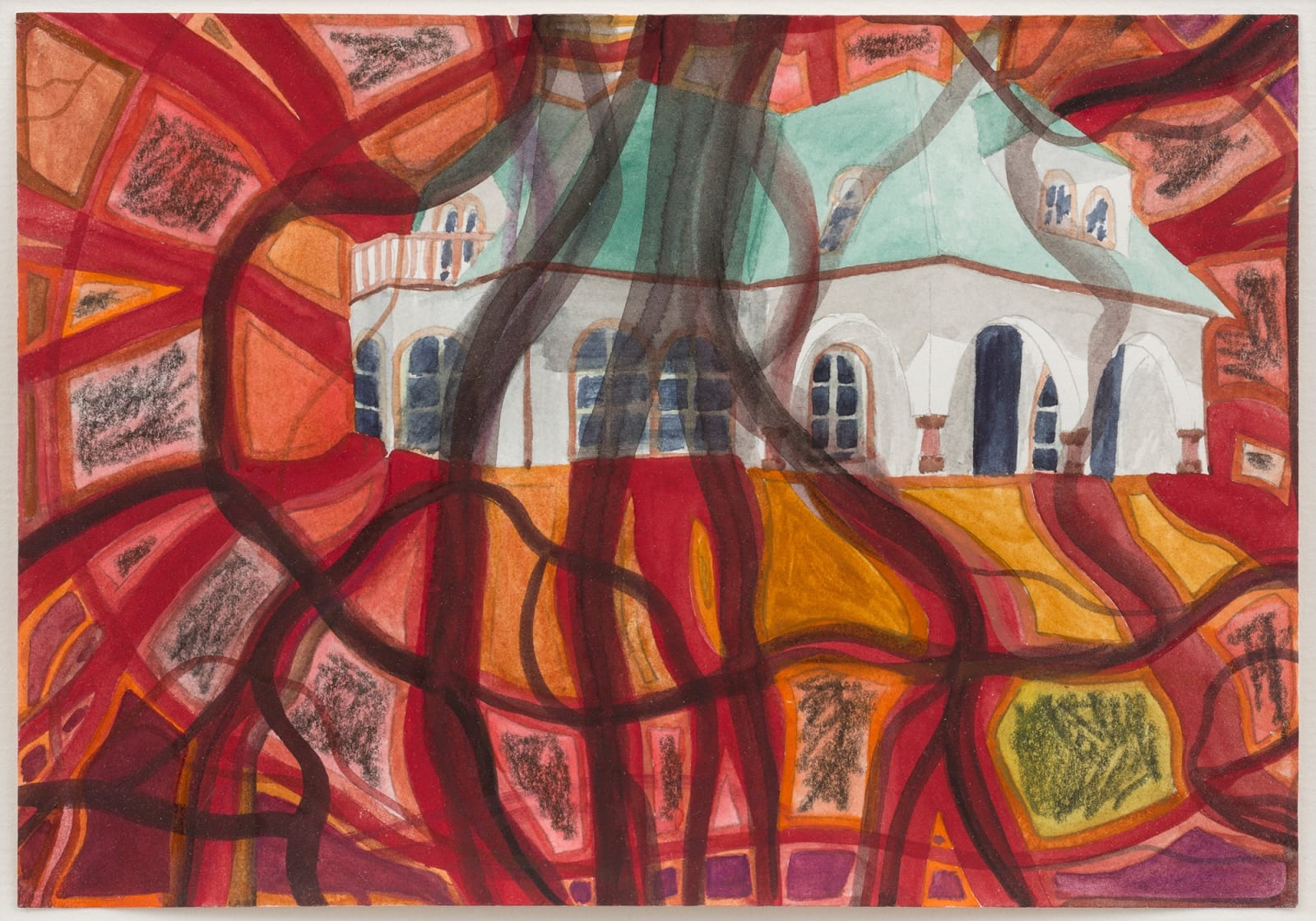 Franz Ackermann, Untitled (Mental Map: what happens in house #7), 1994