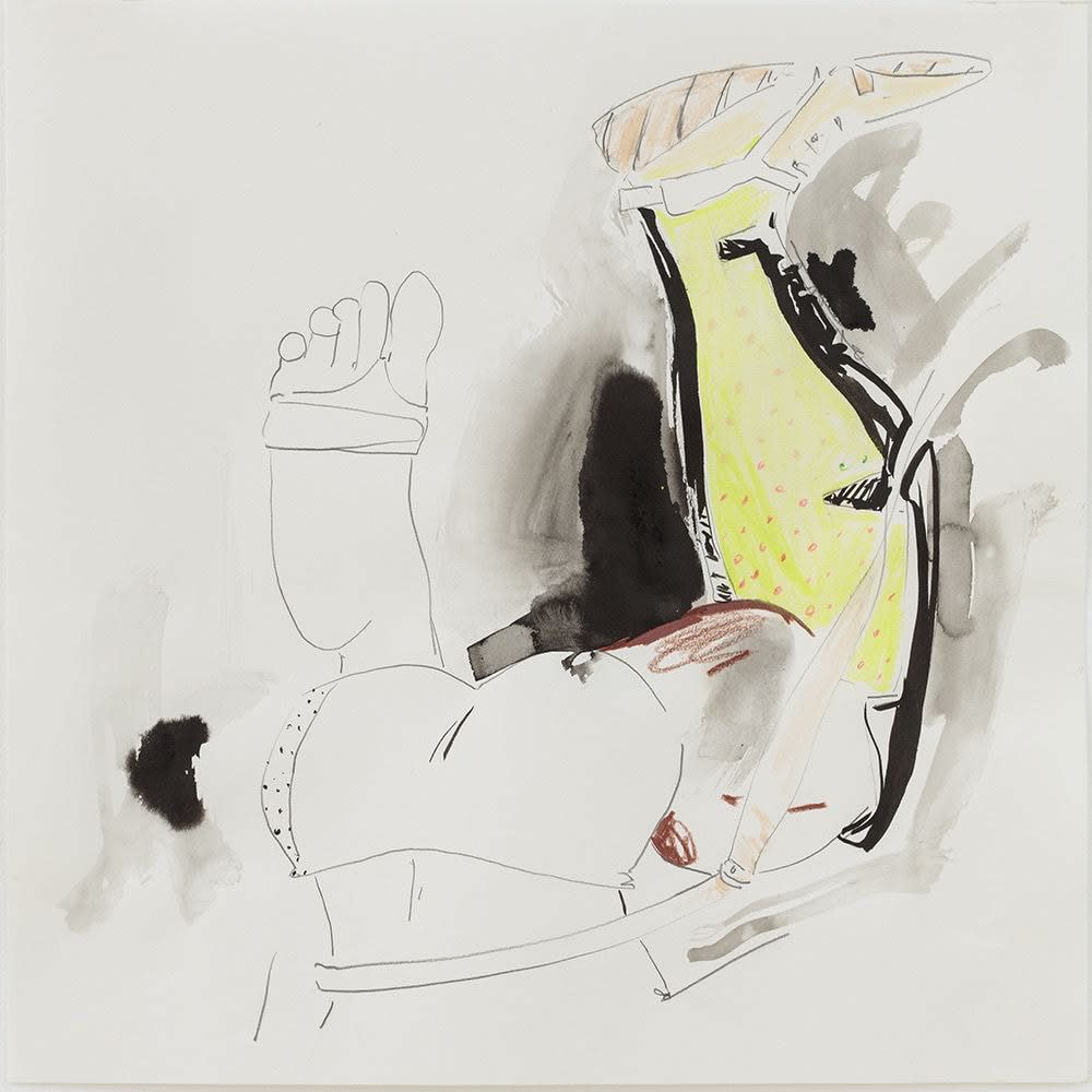 Linda Gallagher, Notes on Grappling; Strapped, Thong, and Boot, 2017