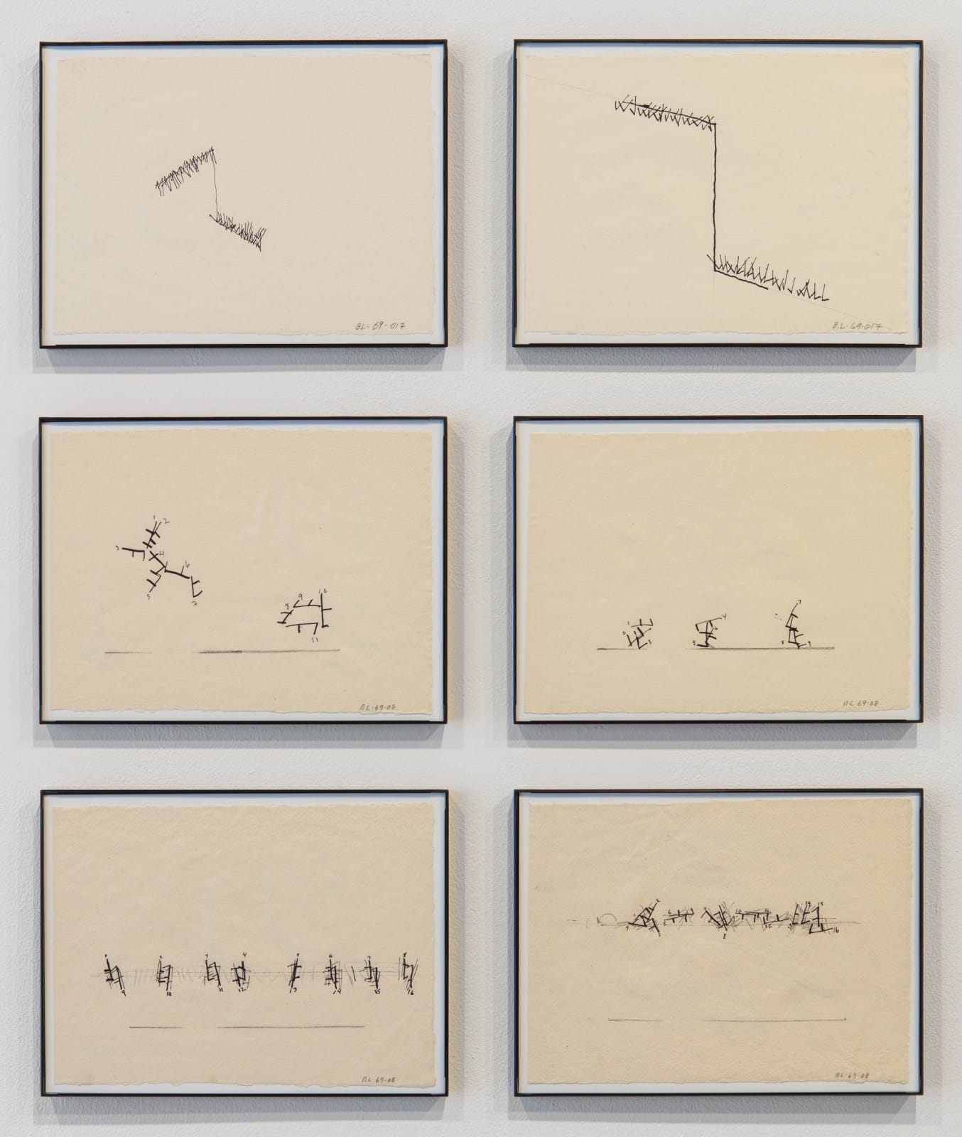 Barry Le Va, Studies for Cleaver installations, from "Hand. Handles. Blades: Cleaver Configurations" (Portfolios I-IV), 2008 / 2017