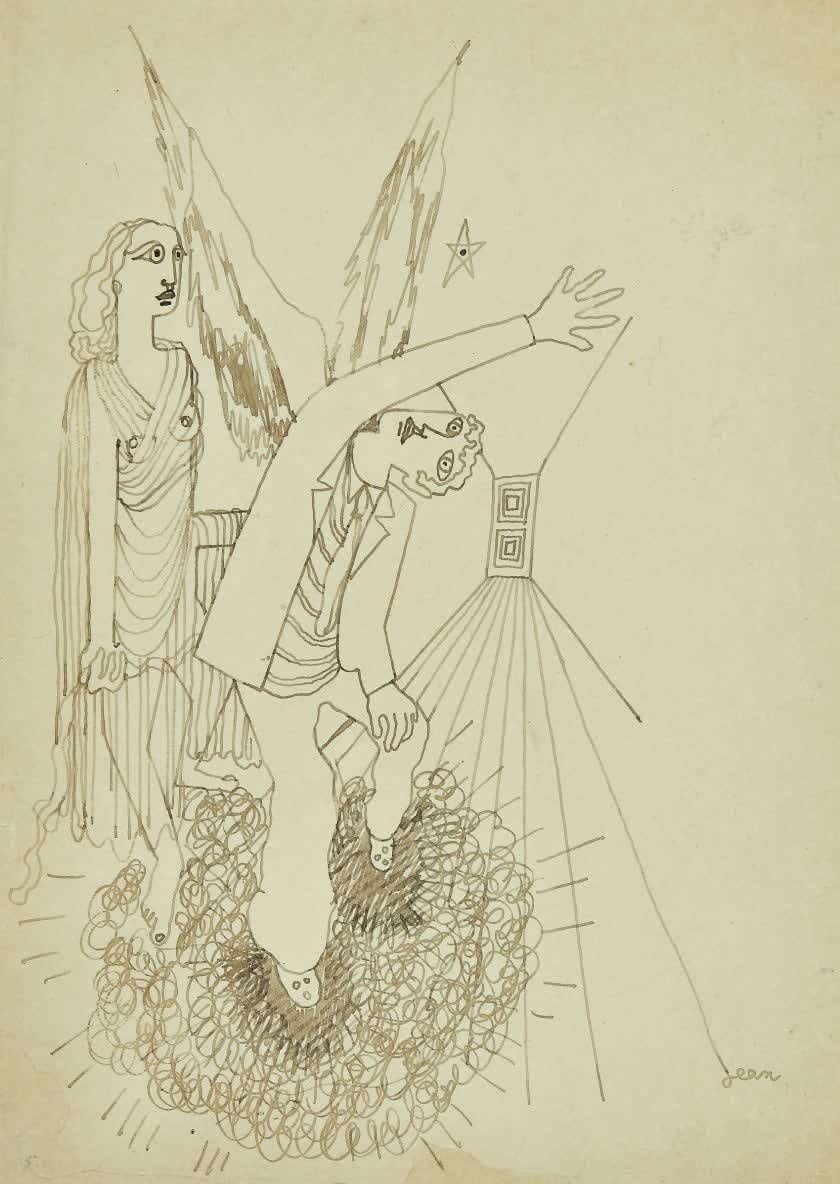 Jean Cocteau, Illustration no. 3 pour Imaginary Letters de Mary Butts, 1928