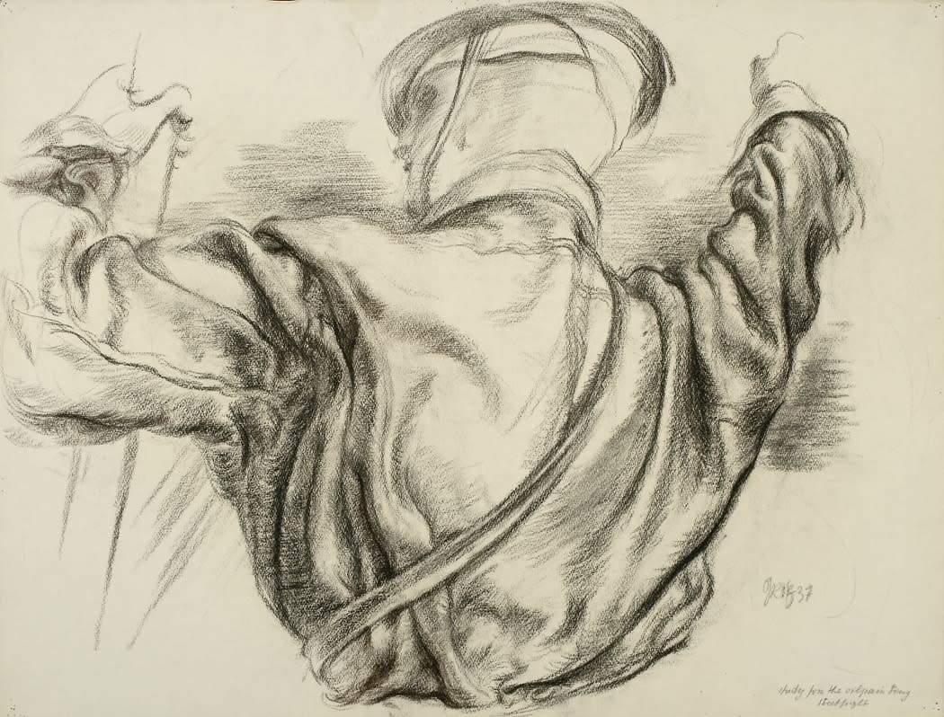 George Grosz, Study for "Streetfight", 1937