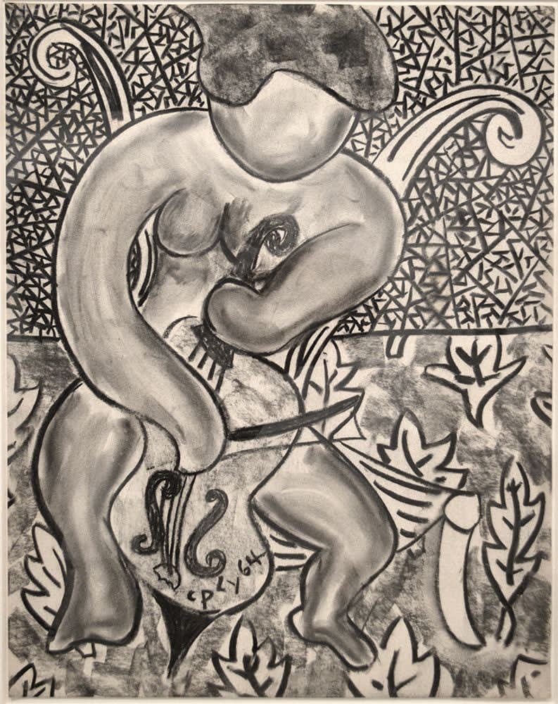 William Copley, Untitled (Charlotte Moorman), 1964