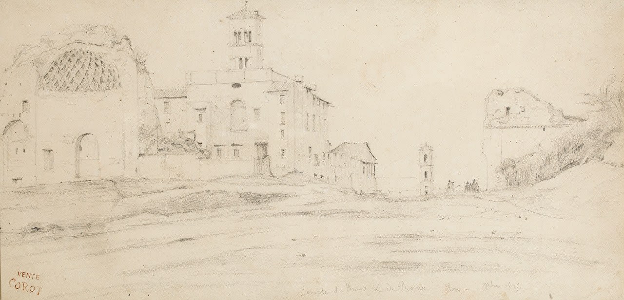 Jean-Baptiste-Camille Corot, The Forum with the Temple of Venus and Roma, 1875