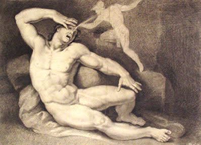 Johann Heinrich Wilhelm Tischbein, The Blinding of Polyphemus, after Pellegrino Tibaldi, c. 1780s
