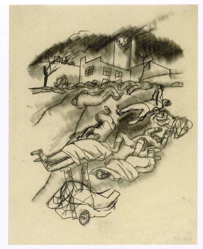 George Grosz, Rückzugstrasse(Street upon Retreat), 1915