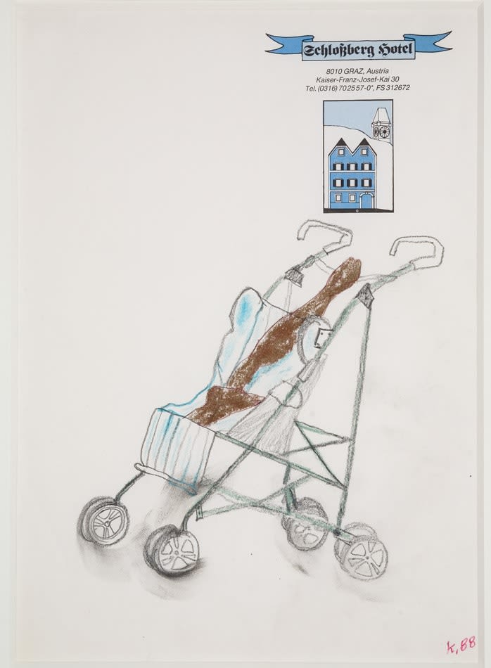 Martin Kippenberger, Baby Puppi (Schloßberg Hotel), 1988