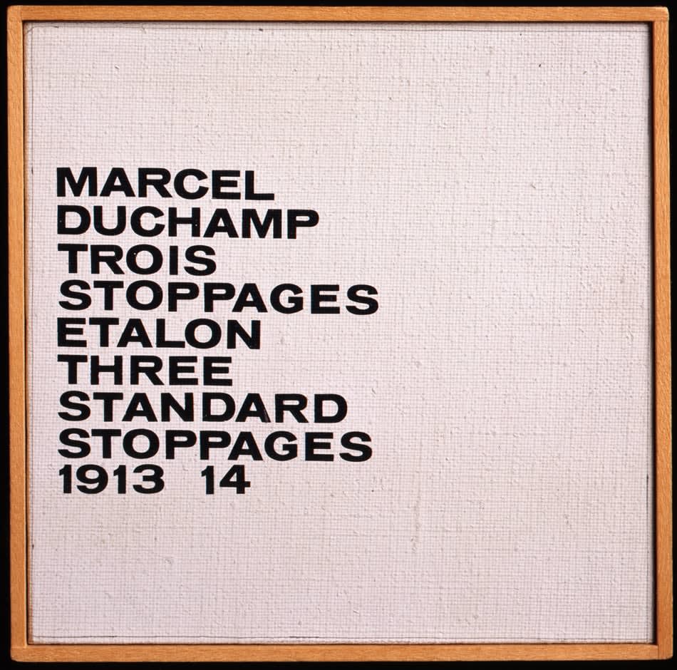 Richard Pettibone, Duchamp "Three Standard Stoppages Text, 1913-14", 1968