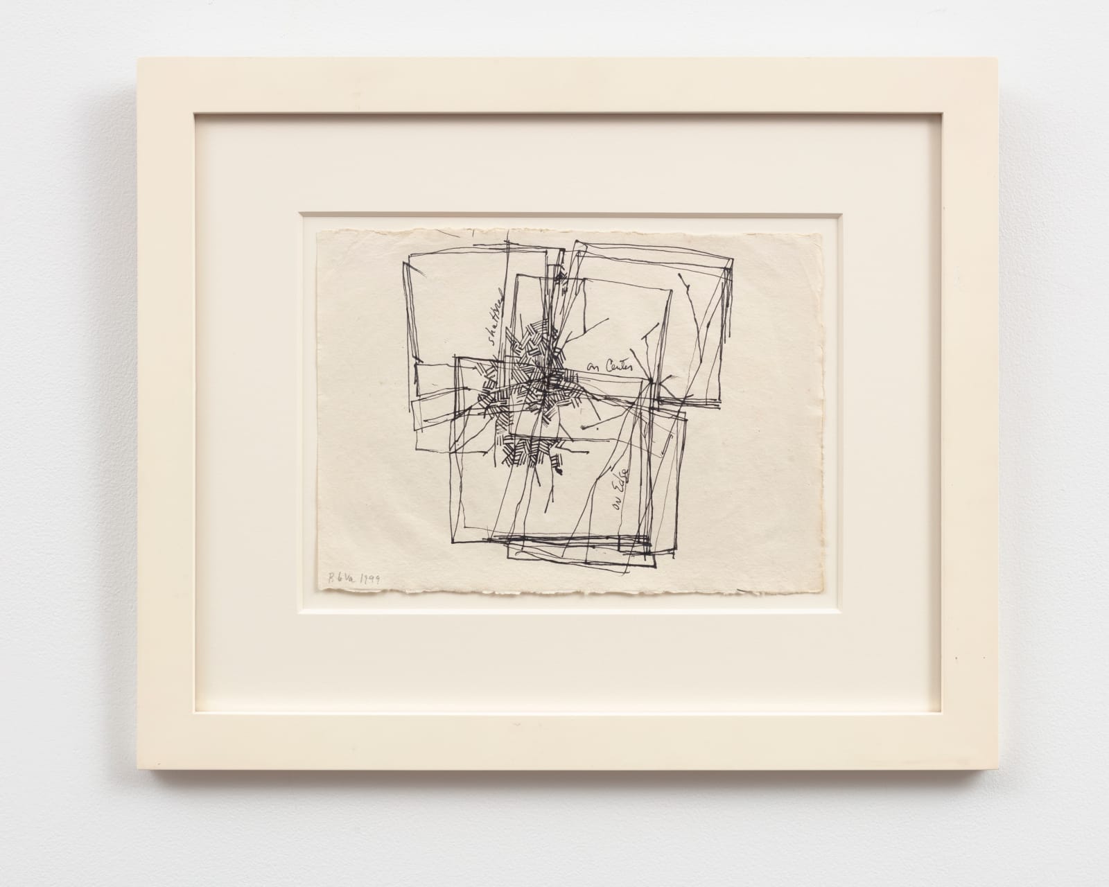 Barry Le Va, Study for Installation, "On Edge, On Center Shatter" (1968-71), Porto, Portugal, 1999, 1999