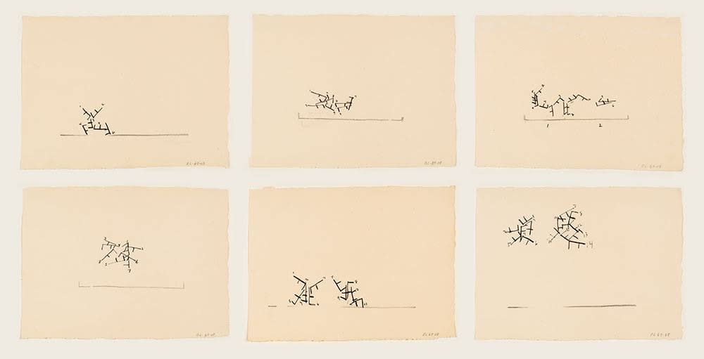 Barry Le Va, Studies for Cleaver installations, from "Hand. Handles. Blades: Cleaver Configurations" (Portfolios I-IV), 2008