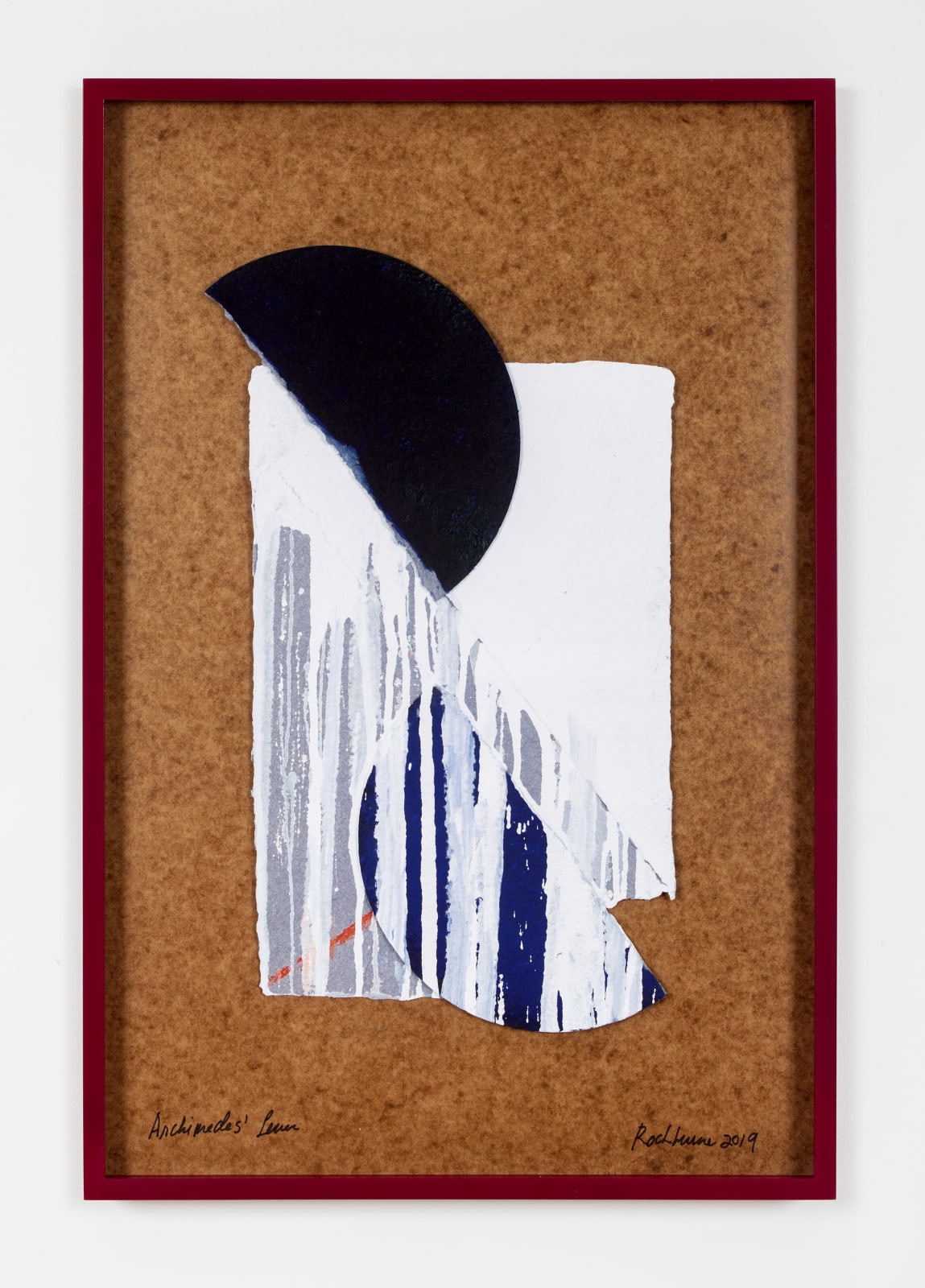 Dorothea Rockburne, Blue Collage, Archimedes' Leaver, 2019