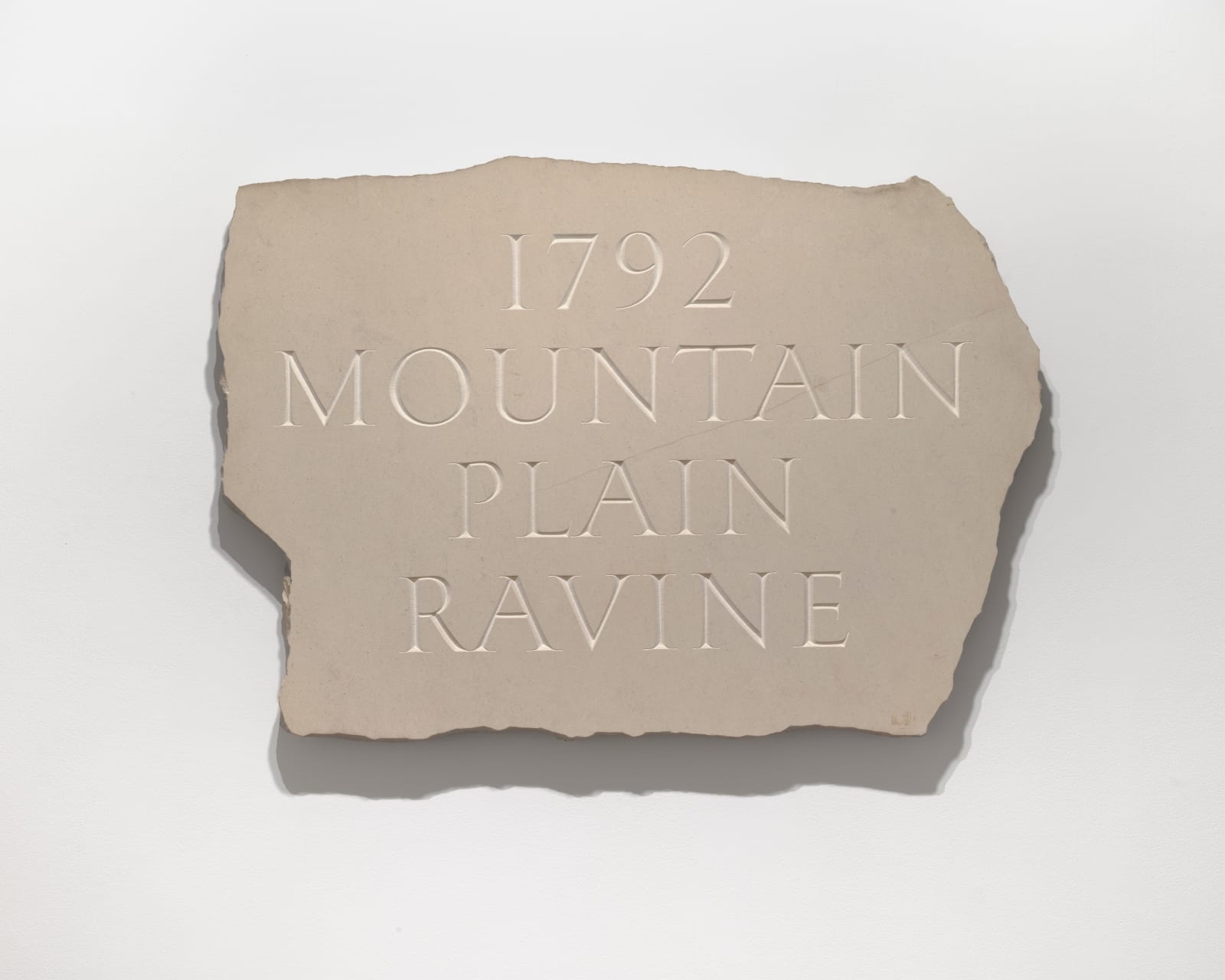 Ian Hamilton Finlay, 1792 Mountain Plain Ravine, with Annet Stirling, 1994