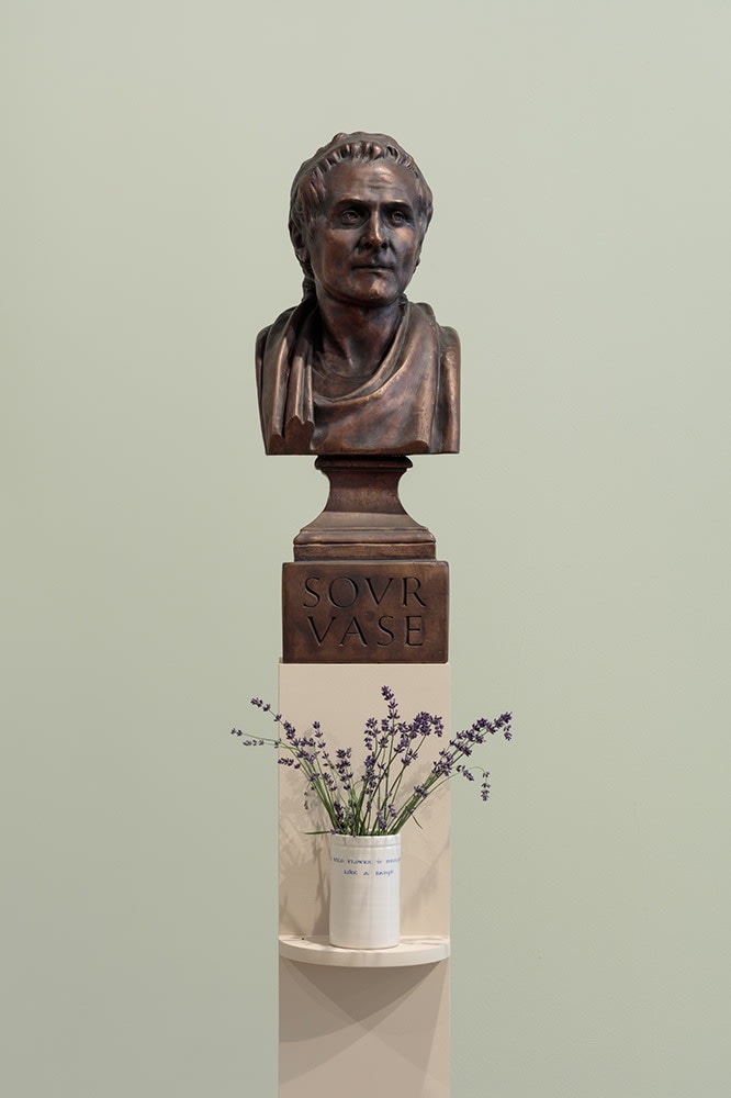 Ian Hamilton Finlay, ROUSSEAU (Sour Vase) / A Wild Flower is Ideological, Like a Badge, 1991-93