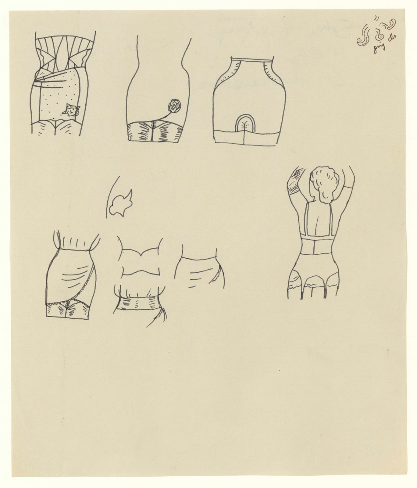 Christina Ramberg, Untitled (Drawing for "False Bloom"), c. 1971